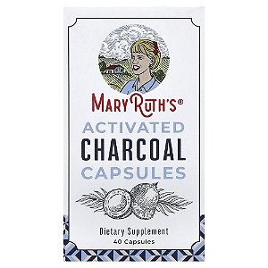 Cápsulas de Carvão Ativado 40 Cápsulas (475 mg por Cápsula) - MaryRuth's