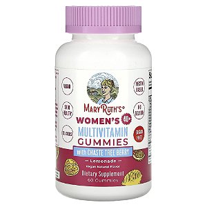 Gomas Multivitamínicas para Mulheres Acima de 40 Anos com Fruto Silvestre de Agnocasto Limonada 60 Gomas - MaryRuth's