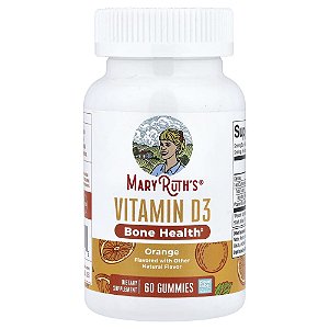 Gomas de Vitamina D3 Laranja 60 Gomas 25 mcg (1000 UI) por Goma) - MaryRuth's