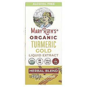 Extrato Líquido de Cúrcuma Gold Orgânica Sem Álcool 1180 mg 30 ml - MaryRuth's