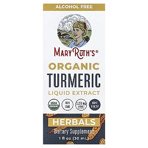 Extrato Líquido de Cúrcuma Orgânica Sem Álcool 1190 mg 30 ml - MaryRuth's