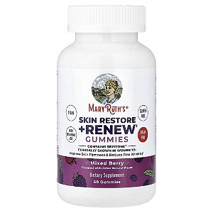 Gomas Pele Restore + Renew Frutos Silvestres Mistos 60 Gomas - MaryRuth's