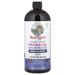 Multivitamínico Líquido para Pré-natal e Pós-natal Vegano Fruto Silvestre 887 ml - MaryRuth's