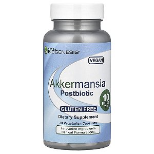 Pós-biótico de Akkermansia 100 mg 30 Cápsulas Vegetarianas - Nutra BioGenesis