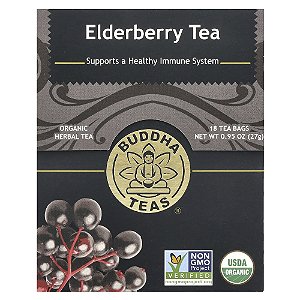 Chá Orgânico Sabugueiro 18 Sachês 27 g - Buddha Teas