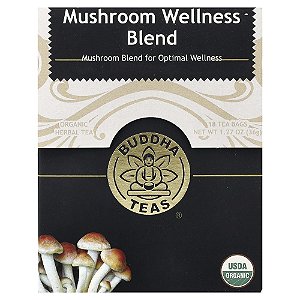 Chá Orgânico Blend de Cogumelos Sem Cafeína 18 Sachês 36 g - Buddha Teas