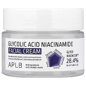 Creme Facial de Niacinamida com Ácido Glicólico 55 ml - APLB
