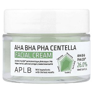 Creme Facial AHA BHA PHA de Centella 55 ml - APLB