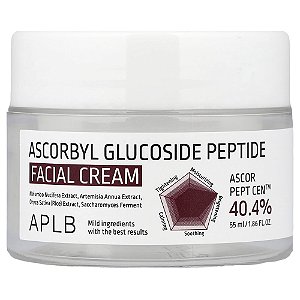 Creme Facial de Peptídeos de Glicopiranosídeo Ascorbila 55 ml - APLB