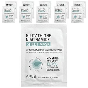 Máscara Facial de Beleza com Glutationa e Niacinamida 10 Folhas 25 ml - APLB