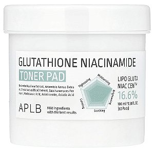 Discos Tonificantes de Glutationa e Niacinamida 60 Unidades 100 ml - APLB