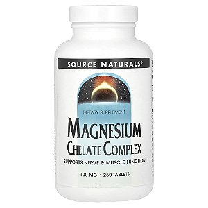 Quelato de Magnésio Complexo 100 mg 250 Comprimidos - Source Naturals
