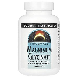 Glicinato de Magnésio 60 Comprimidos - Source Naturals
