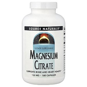 Citrato de Magnésio 133 mg 180 Cápsulas - Source Naturals
