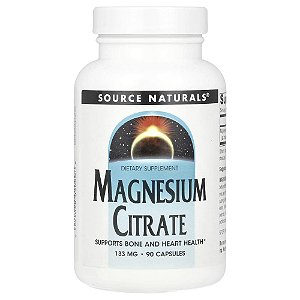 Citrato de Magnésio 133 mg 90 Cápsulas - Source Naturals