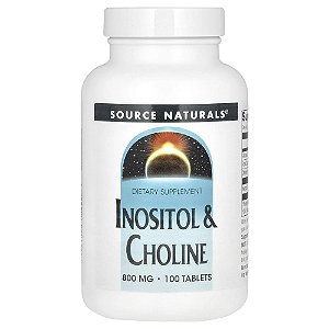 Inositol e Colina 800 mg 100 Comprimidos - Source Naturals