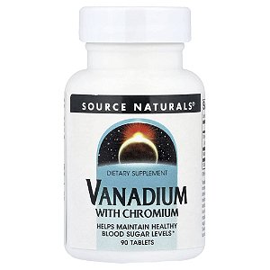 Vanádio com Cromo 90 Comprimidos - Source Naturals