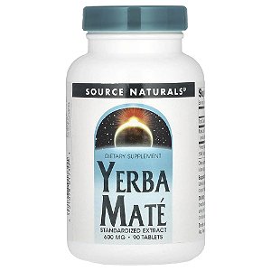Erva-Mate 600 mg 90 Tabletes - Source Naturals