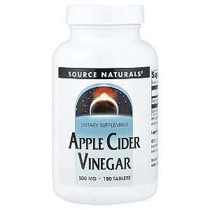 Vinagre de Maçã 500 mg 180 Tabletes - Source Naturals