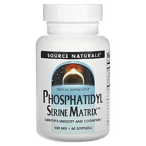 Matriz de Fosfatidil serina 500 mg 60 Softgels - Source Naturals