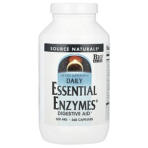Daily Essential Enzymes 500 mg 360 Cápsulas - Source Naturals