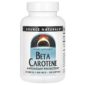 Betacaroteno 7.500 mcg 250 Softgels - Source Naturals