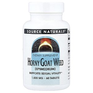 Horny Goat Weed Epimedium 1.000 mg 60 Comprimidos - Source Naturals