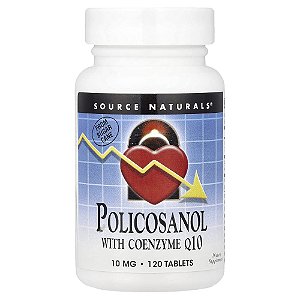 Policosanol com Coenzima Q10 120 Comprimidos - Source Naturals