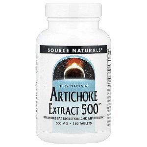 Extrato de Alcachofra 500 mg 180 Comprimidos - Source Naturals