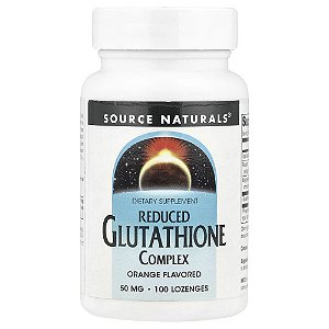 Complexo de Glutationa Reduzido Sabor Laranja 50 mg 100 Pastilhas - Source Naturals