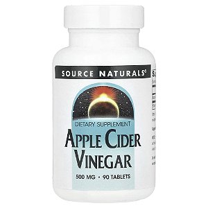 Vinagre de Maçã 500 mg 90 Comprimidos - Source Naturals