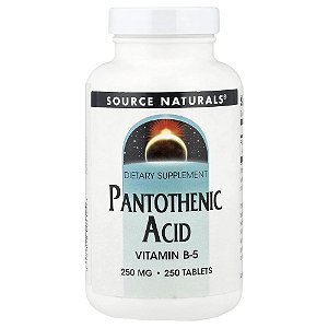 Ácido Pantotênico 250 mg 250 Comprimidos - Source Naturals
