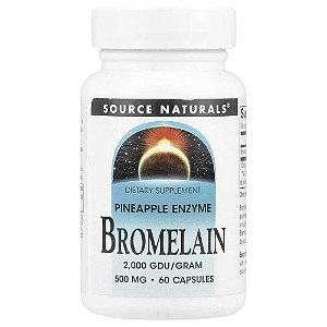 Bromelaína 500 mg 60 Cápsulas - Source Naturals