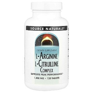 Complexo de L-Arginina e L-Citrulina 120 Comprimidos - Source Naturals