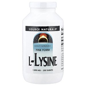 L-Lisina 1.000 mg 200 Comprimidos - Source Naturals