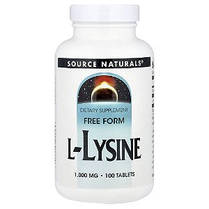 L-Lisina 1.000 mg 100 Comprimidos - Source Naturals