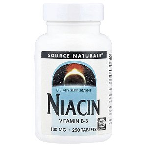 Niacina 100 mg 250 Comprimidos - Source Naturals
