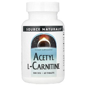 Acetil L-Carnitina 500 mg 60 Tabletes - Source Naturals