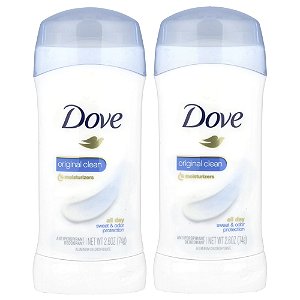 Desodorante Antitranspirante Original Clean 2 Unidades de 74 g - Dove