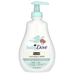 Sabonete Líquido Baby Dove Pele Sensível Sem Perfume 384 ml - Dove