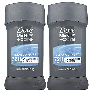 Desodorante Antitranspirante Men+Care Clean Comfort 2 Unidades de 76 g - Dove