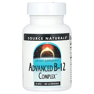 Complexo B12 Avançado Coenzimado 5.000 mcg 60 Pastilhas Sublinguais - Source Naturals