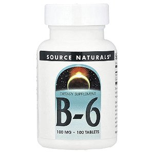 Vitamina B6 Piridoxina 100 mg 100 Comprimidos - Source Naturals