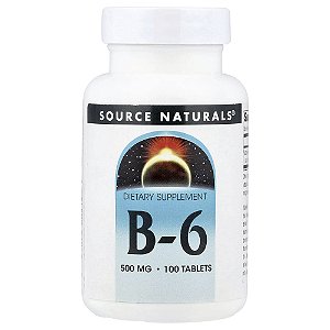 Vitamina B6 Piridoxina 500 mg 100 Comprimidos - Source Naturals