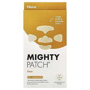 Adesivo Hidrocoloide para Rosto Todo Mighty Patch Face 5 Adesivos - Hero Cosmetics