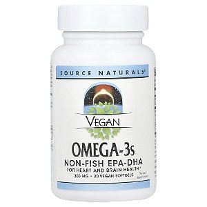Ômega-3 Vegano EPA e DHA 300 mg 30 Softgels Veganas - Source Naturals