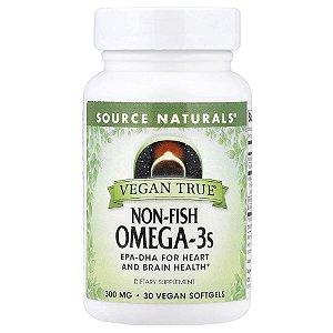 Ômega-3 Vegano Vegan True 300 mg 30 Softgels Veganas - Source Naturals