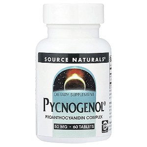 Pycnogenol Extrato de Casca de Pinho 50 mg 60 Comprimidos - Source Naturals