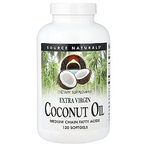 Óleo de Coco Extravirgem 120 Softgels - Source Naturals