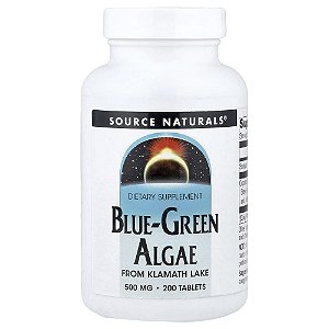 Algas Verde-Azuladas Blue Green Algae 500 mg 200 Comprimidos - Source Naturals